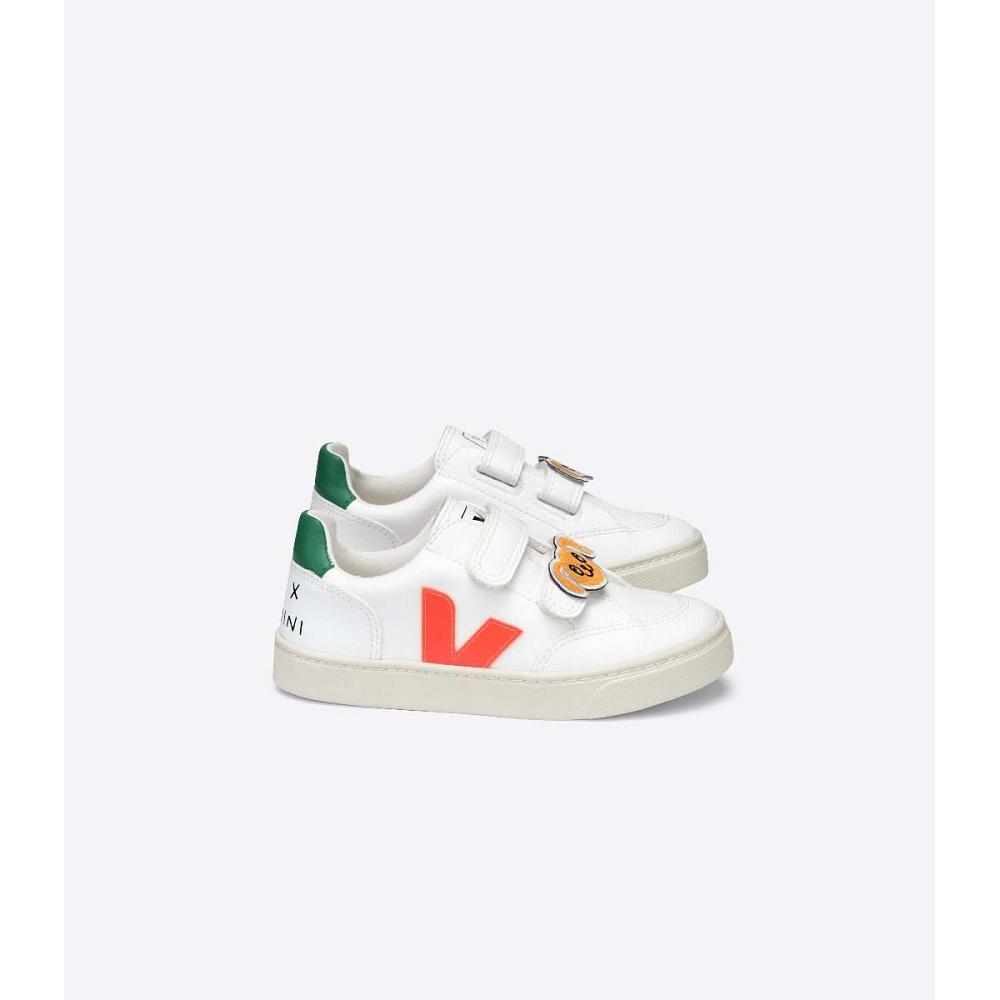 White Kids\' Veja V-12 CWL MINI-RODINI RABBIT Shoes | AU 807SGL